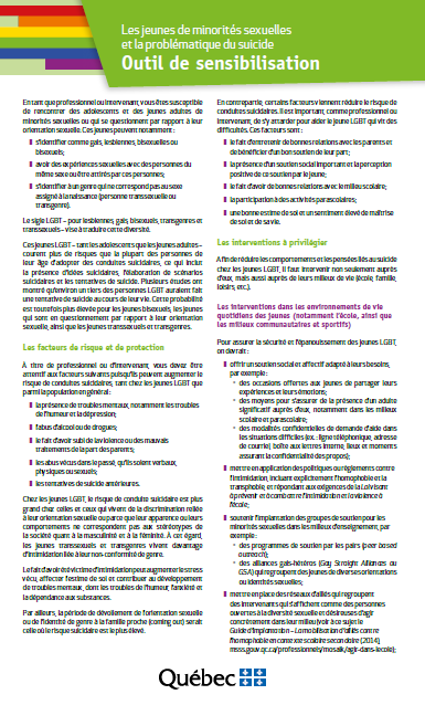 Sensibilisation minorités sexuelles